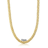 French Paved 18K Gold / Sterling Silver Cuban Link Chain