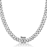 French Paved 18K Gold / Sterling Silver Cuban Link Chain