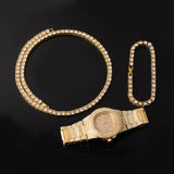 18k Gold Tennis Chain Set