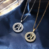 A-Z Initials Necklace Diamond Pendant