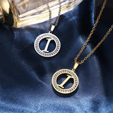 A-Z Initials Necklace Diamond Pendant