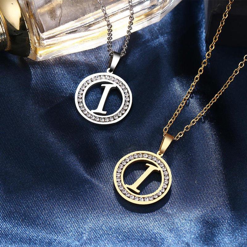 A-Z Initials Necklace Diamond Pendant