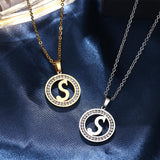 A-Z Initials Necklace Diamond Pendant