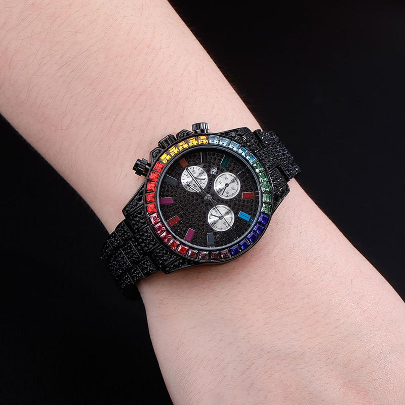 Rainbow Baguette Watch