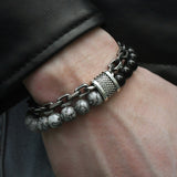 Tiger Eye Stone Beaded Silver Bracelet (10-Variants)