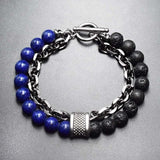 Tiger Eye Stone Beaded Silver Bracelet (10-Variants)
