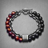 Tiger Eye Stone Beaded Silver Bracelet (10-Variants)