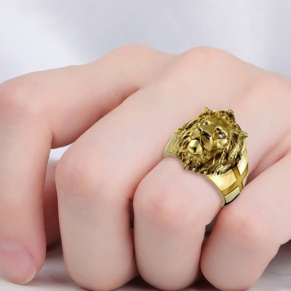 18k Gold Lion king Ring