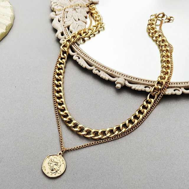 Multi-layer Chain Choker Necklace (20+ Designs) 18k Gold / Sterling Silver