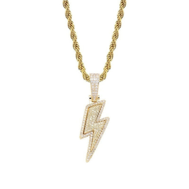 Diamond Lightning pendant (Rope Chain included)