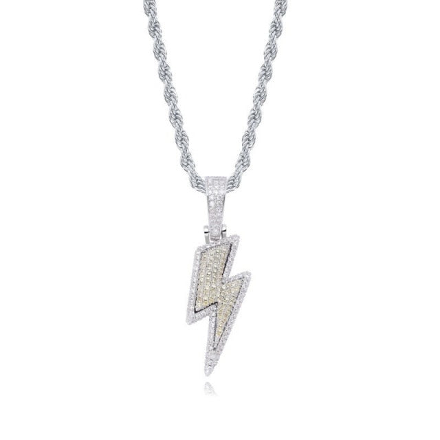 Diamond Lightning pendant (Rope Chain included)