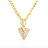 Diamond Initial Letters pendant (18k gold chain included)