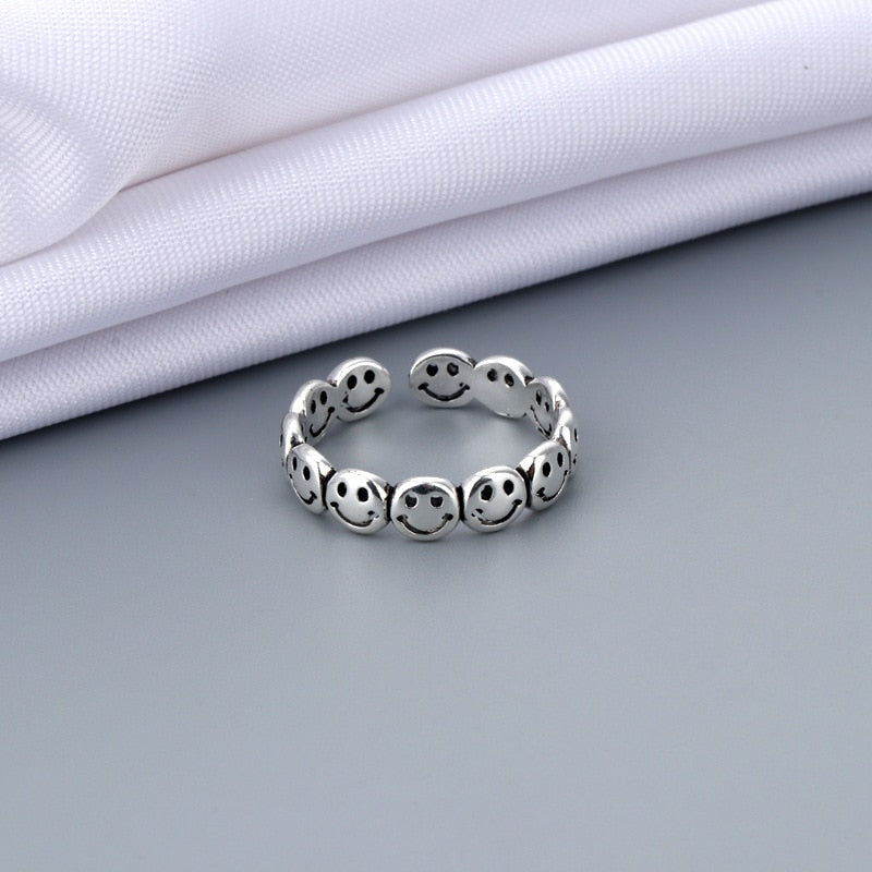 Vintage Smiley Faces Ring