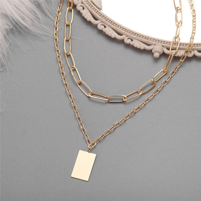 Multi-layer Chain Choker Necklace (20+ Designs) 18k Gold / Sterling Silver