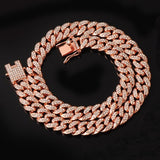 Miami Curb Cuban Link Chain (Rose/Gold/white)