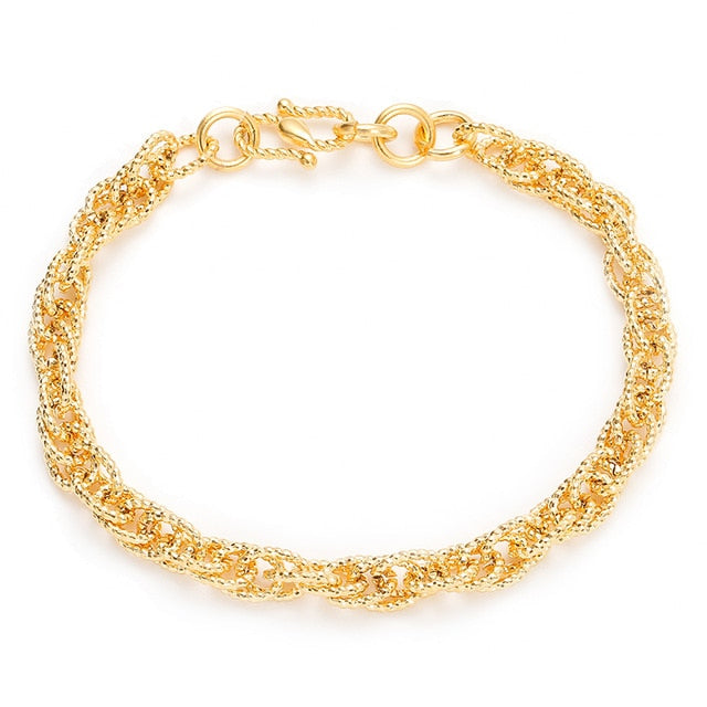 18K Gold Cuban Bracelet (22 Styles)