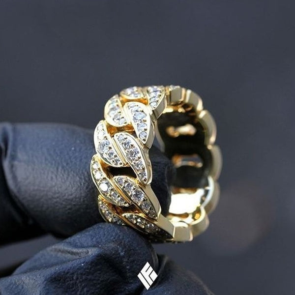Prong Cuban Diamond Ring
