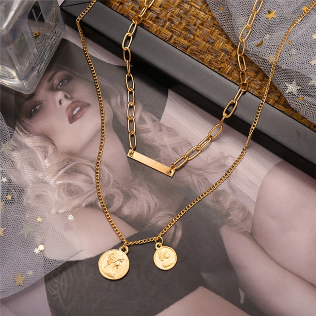 Multi-layer Chain Choker Necklace (20+ Designs) 18k Gold / Sterling Silver