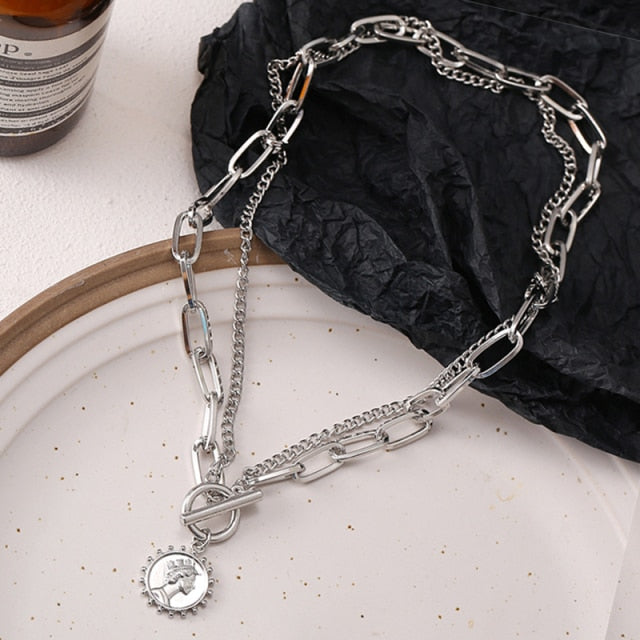 Multi-layer Chain Choker Necklace (20+ Designs) 18k Gold / Sterling Silver