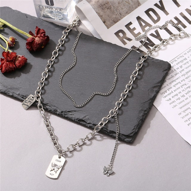 Multi-layer Chain Choker Necklace (20+ Designs) 18k Gold / Sterling Silver