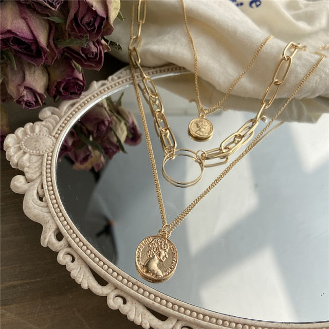 Multi-layer Chain Choker Necklace (20+ Designs) 18k Gold / Sterling Silver