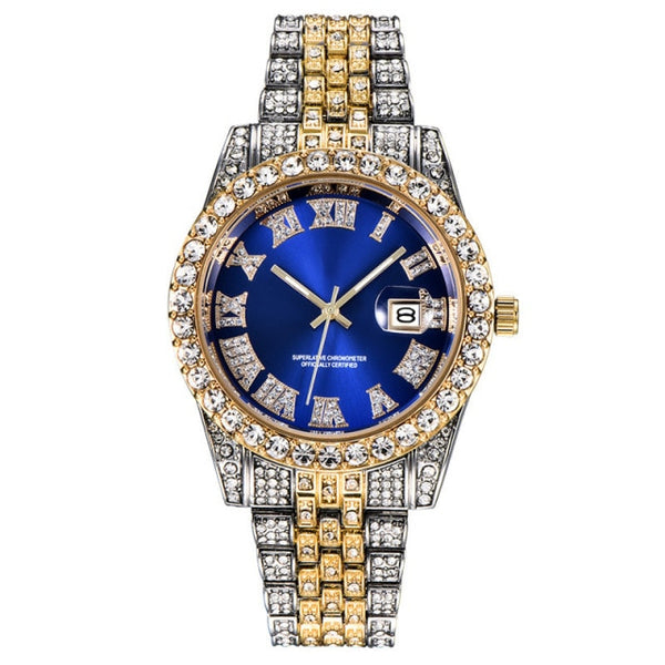 2-Tone Diamond Luxury Sapphire Gold Watch
