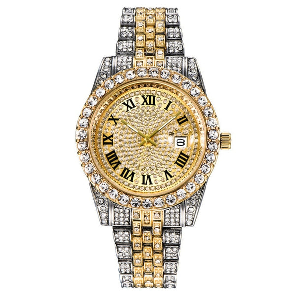 2-Tone Diamond Luxury Gold Watch