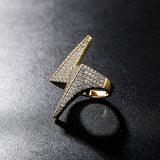 Micro Paved Diamond Lightning Ring