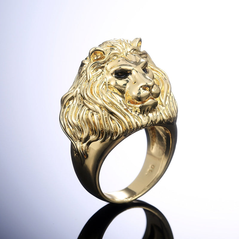 18k Gold / Silver Lion Head Ring