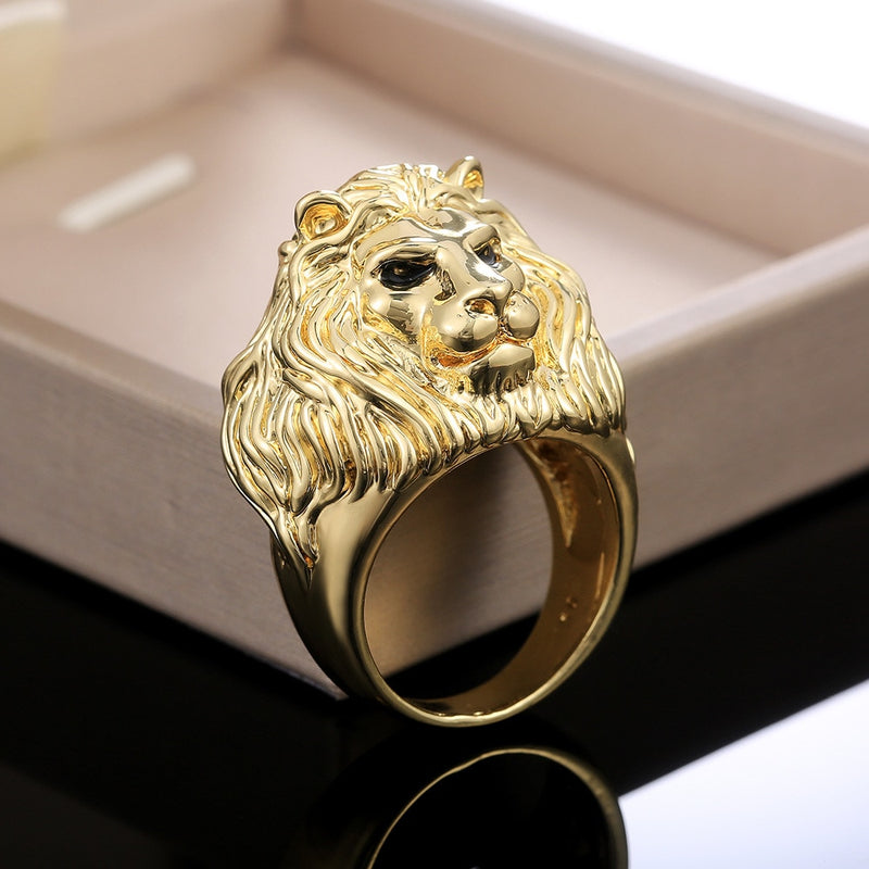 18k Gold / Silver Lion Head Ring