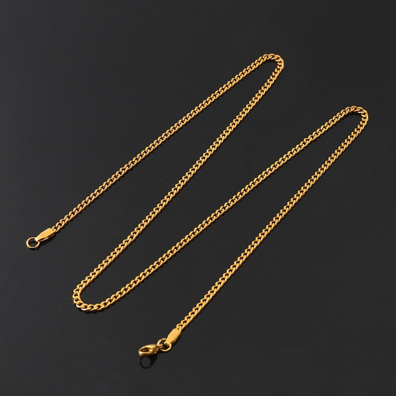 3MM hand-crafted Cuban Rope chain (57cm)