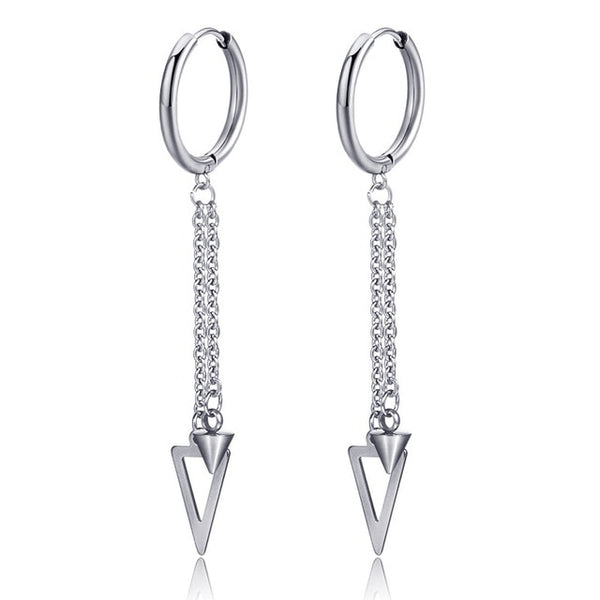 Spear Triangle Stack Earrings