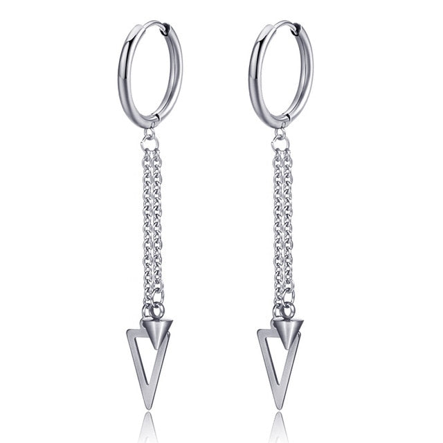 Spear Triangle Stack Earrings