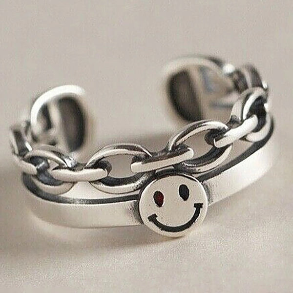 Vintage Smiling Face Ring