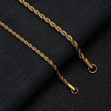 18k Gold Rope Chain Set