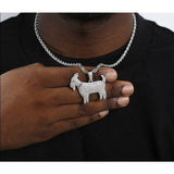 Diamond Goat Pendant (Chain Included)