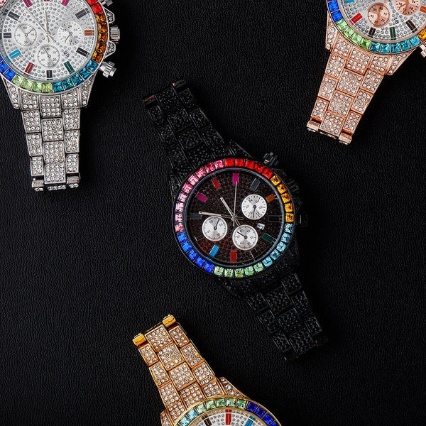 Rainbow Baguette Watch