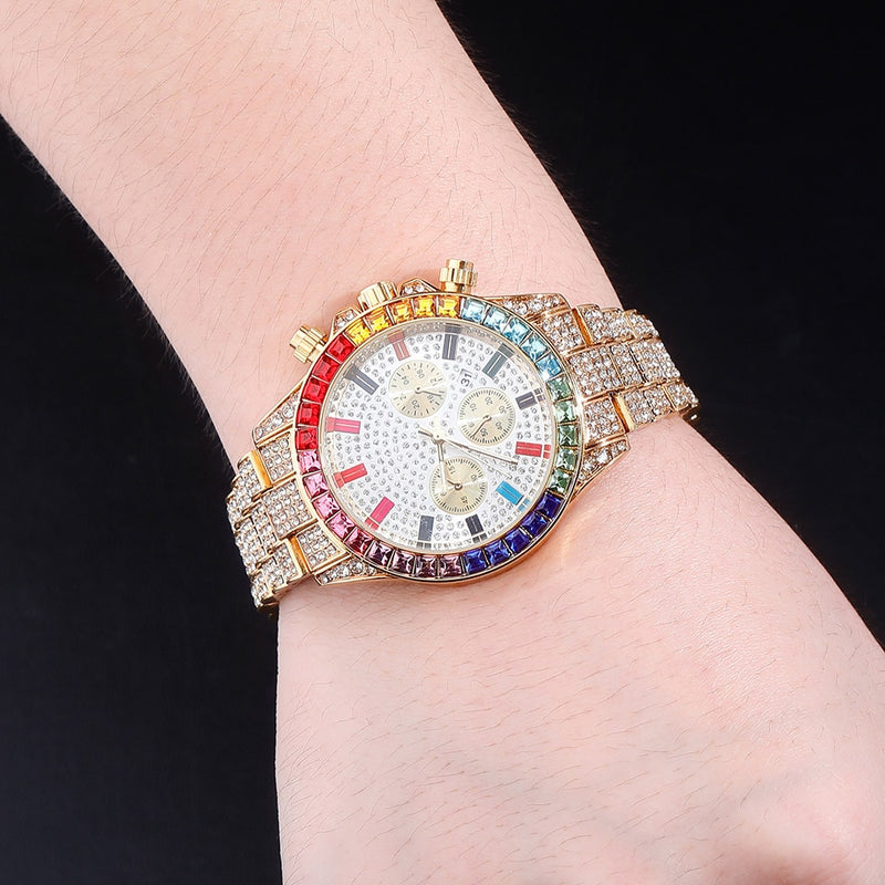 Rainbow Baguette Watch