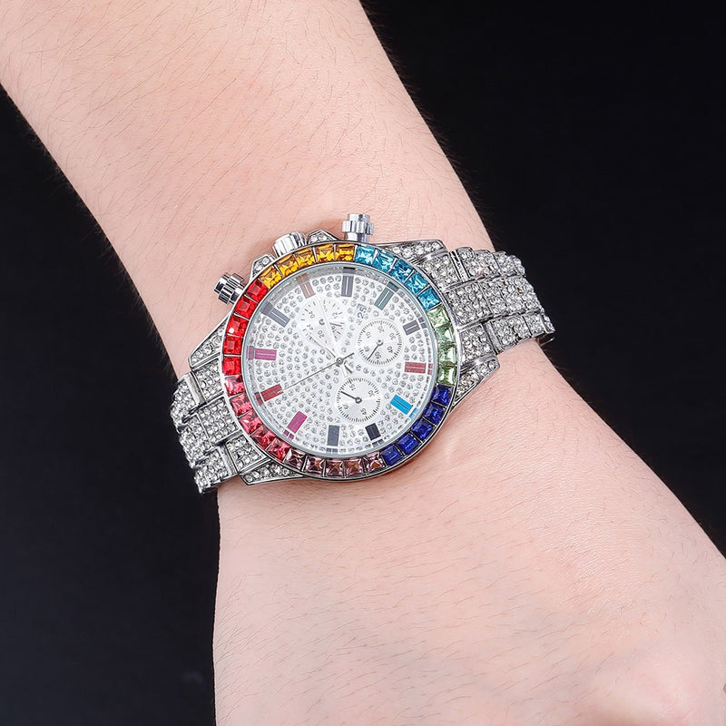 Rainbow Baguette Watch