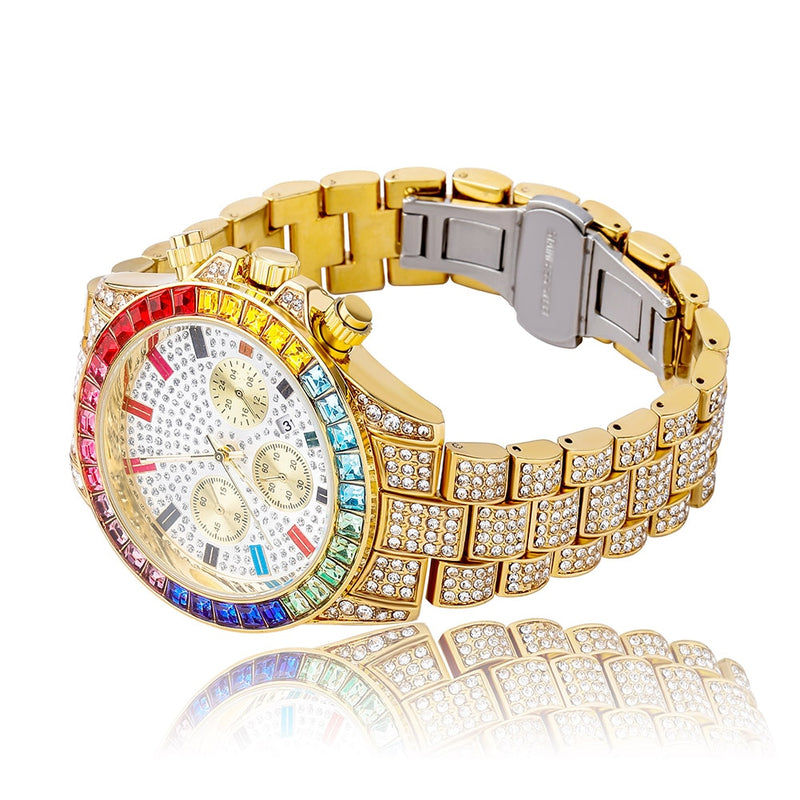 Rainbow Baguette Watch