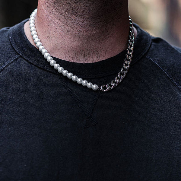 Cuban Link x Pearl Chain