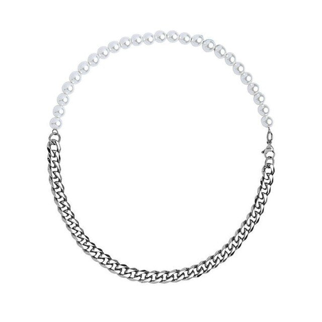 Cuban Link x Pearl Chain