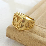 18k Gold Eagle Ring