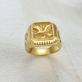 18k Gold Eagle Ring