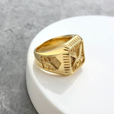 18k Gold Eagle Ring