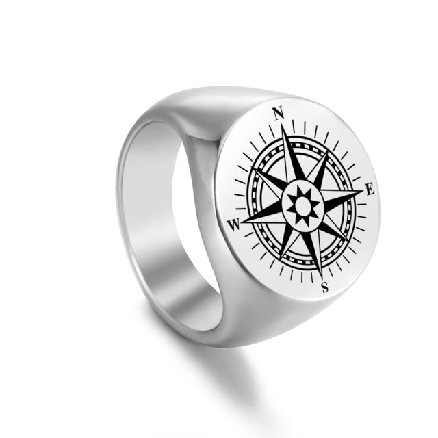 Retro Compass Ring