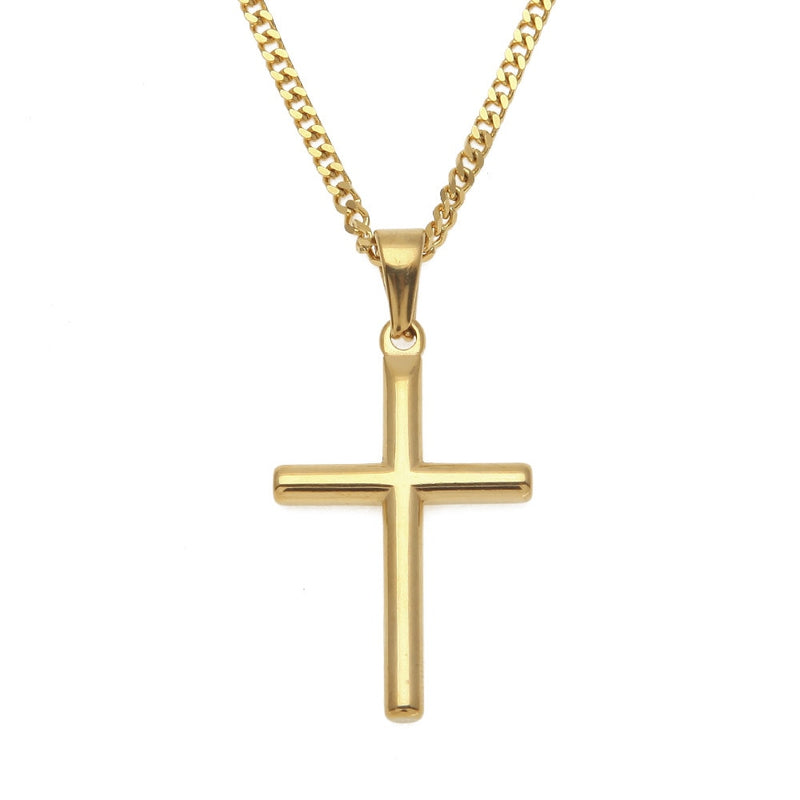 18k Gold Cross Pendant Chain – ICEEX