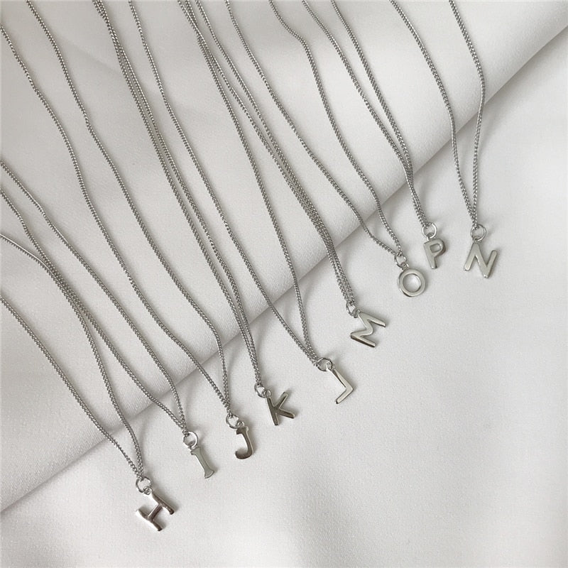 Sterling Silver initials Letter pendant